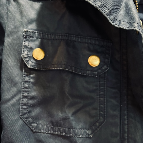 J. Crew Coated Navy Jacket Size Small - Picture 5 of 8